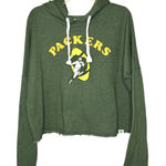 Fanatics Green Bay Packers Football Cropped Hoodie Women’s Large  Raw Hem NFL Photo 0