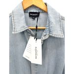 RETROFETE Russo Wide Leg Jumpsuit Light Wash Denim Utility Cargo Long Sleeve XXS Blue Photo 11