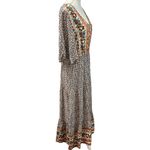 Pretty Garden Bohemian Floral Paisley VNeck Bell Sleeve Maxi Dress NWT XL Photo 4