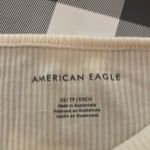 American Eagle Women’s Cream Ribbed Halter Top Soze XS Photo 4