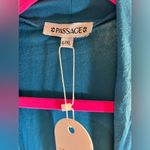 PASSAGE NWT yoga wear open front knit jacket, turquoise blue L/XL great item Size undefined Photo 1
