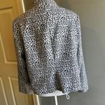 Calvin Klein Leopard Print Blazer Jacket, Open Front, Statement Style, Black White, Chic 16W Photo 6