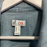 Denim & Co Embroidered Button Front Jean Jacket Blue Size L Photo 2