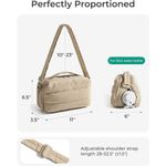 Bagsmart BLACK Travel Crossbody Purse Water Bottle Puffy Hobo Handbag EUC Photo 1