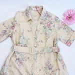 Anthropologie Solitaire X  Flora Eyelet Belted Button Front Shirt Dress Boho Photo 5