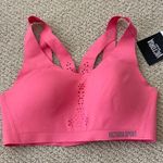 Victoria's Secret NEW Victoria’s Sport Angel Max High Support Sports Bra 32C Pink Laser Cut NWT Photo 0