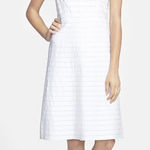 Lafayette 148 New York Laurette 100% Linen Dress Stripe White Size 12 Photo 0