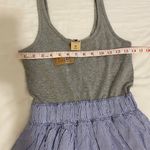 Hollister NWT  Women's Tank Dress Grey Top, Bottom Blue  Lined Size M Photo 5