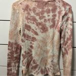 Free People Swirl Tie Dye Mock Neck Thermal Long Sleeve Photo 2