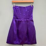 Bronx and Banco Maraya Purple Shimmer Velvet Corset Mini Dress Strapless M S Photo 2