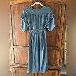 Kate Spade  | Blue Satin Midi Dress ASO Suki Waterhouse | XXS Photo 4