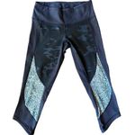 Lululemon Wunder Under Crop Blue Camo Pebble Inkwell Leggings size 6 Photo 0