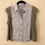 T by Alexander Wang Rolled Sleeve Tee Business Work Top Blue Grey Gray Shirt XS Photo 0