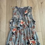 JODIFL Boutique  Women’s Gray Floral High Low Maxi Dress Size Medium Photo 1