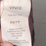 Vince  Womens Purple Black Sleeveless V Neck Silk Blouse Photo 3