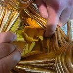 Source Unknown Mini Jodie Tubular Leather Bag Double Knot Beige Gold Noodle Purse Bag Evening Photo 6