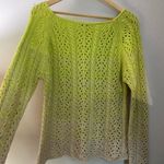 Kerisma 90s Open Knit Green Ombré Sweater Large Whimsical Artsy Festival Y2K Photo 3