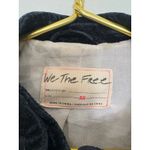 Free People  Dusk till Dawn Velvet Jacket Size XS Band Military Black Y2K Boho Photo 5