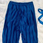 Boutique Cobalt Blue Plisse Pants Photo 7