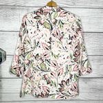 Anne Klein  Pink & Green Floral Open Front Linen Blend Blazer Jacket Size Medium Photo 5