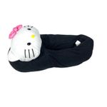 Sanrio HELLO KITTY Face Slip On Slippers L 9-10 Black Comfort Cozy Winter Fall Photo 4