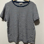 Ella Moss  Navy and White Striped Top Photo 0
