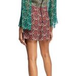 Alice + Olivia  $375 Brylee Mixed Print Tie Front Cut Out Romper Size 0 Photo 2