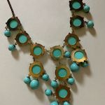 Aqua Bauble Necklace | Statement Jewelry | Tarnished Chain Blue Photo 3