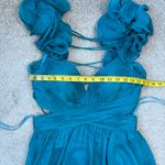 Mac Duggal  67911 Ruffle Strap Lace Up Cut Out Gown Turquoise 10 Photo 8