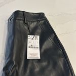 Stradivarius  Black Faux Leather Cargo Pants Photo 4