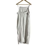 Madewell Goldie White Linen Square Neck Sleeveless Midi Dress Size 12 Photo 8