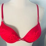 Victoria's Secret Victoria’s Secret Red Lace Bombshell Plunge Push-up Bra Photo 3