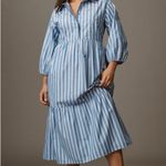 Anthropologie  Embellished Striped Tiered Maxi Dress NWT Photo 3