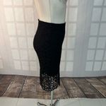 ZARA Basic Black Lace Mid-Length Lined Pencil Fit Skirt Size XS Photo 3