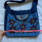 Handmade BoHo Blue Floral Shoulder Bag Photo 10