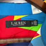 Ralph Lauren  women’s S print crepe women’s shirt blouse geometric modern bright Photo 3