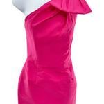 Alexia Maria Pink Silk One Shoulder Bow Detail Mini Dress‎ Size 10 Photo 0
