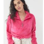 Urban Outfitters Fuschia cropped fleece pullover Photo 1
