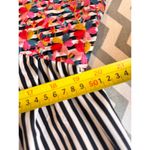 Savanna Jane Black & White Striped Embroidered Boho Peasant Top Size Medium Photo 2