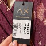 AX Paris Womens New  Off The Shoulder Floral Warp Dress Wine Photo 5