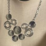 New Directions necklace infinity circles silvertone lobster claw New OS Silver Photo 3