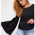 Free People Bell Sleeve Tie Back Pinko Top Photo 3