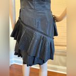 Max and Cleo Black Pleated Mini Cocktail Dress Photo 7