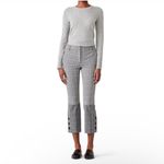 Derek Lam  10 Crosby Plaid Trouser Pants Crop Ankle Two Tone Button Hem Sz 8 Photo 2