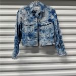 Womens Denim Jacket XS Blue Tie Dye Cropped Y2K Indie BB Dakota By Steve Madden Photo 3
