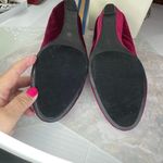 Liz & Co. size 11 burgundy low wedge velvet shoes Red Photo 4
