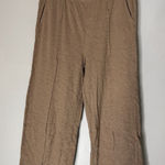 Mododoc Tan Brown Wide Leg Crop Pull On Cotton Pants Small‎ Photo 0