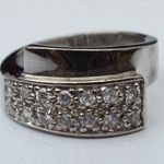 Charming Women's Silver CZ Ring With Wrap Around Design, Size 8 Photo 4