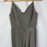 Shona joy Revolve Stellar Drape Olive Green Midi Dress 2 Photo 5