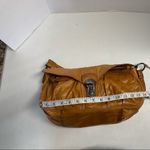 FRANCESCO BIASIA Saddle Style Handbag Mustard Color 14X5.5X7, Genuine Leather Photo 7